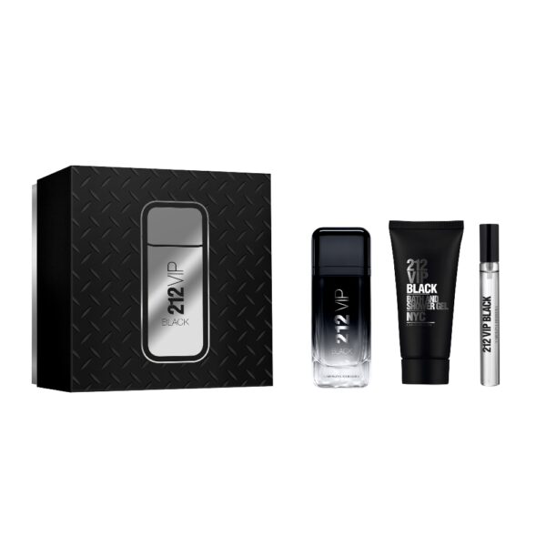 Carolina Herrera 212 Vip Black – Eau de Parfum, 100 ml + 10ml Travel size + 100ml Bath & Shower Gel