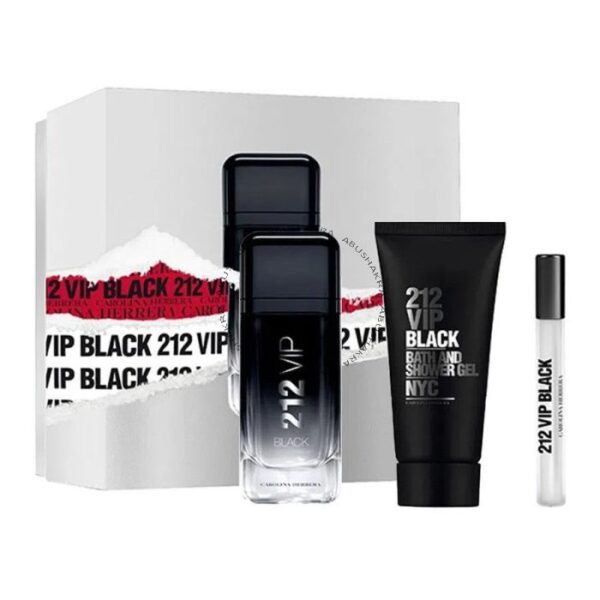 Carolina Herrera 212 Vip Black – Eau de Parfum, 100 ml + 10ml Travel size + 100ml Bath & Shower Gel
