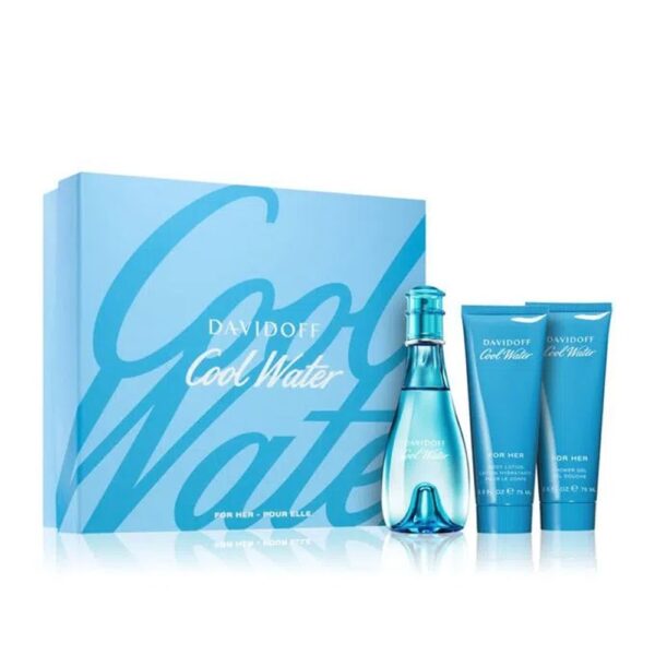 Davidoff Cool Water – Eau de Toilette 100 ml + Shower Gel 75ml + Body lotion 75ml Gift Set