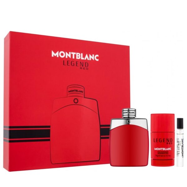 Mont Blanc Legend Red – Eau de Parfum, 100 ml + 7.5ml Travel Size + 75g Deodorant Stick