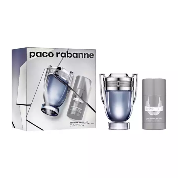 Paco Rabanne Invictus Gift Set- Eau de toilette, 100ml + 75ml Deodorant Stick